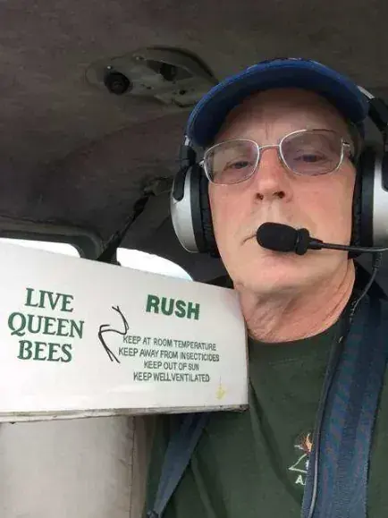 Flying Queen Honey Bees to customers all over Puget Sound to replace the dead ones.