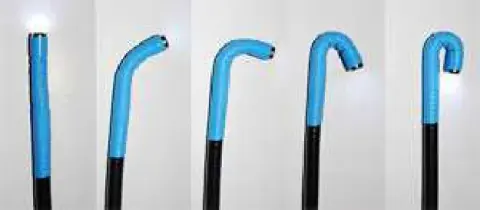 The ViVidia Ablescope VA-400 viewing angle can be adjusted from 0 degrees to 180 degrees by pressing the plunger on the handgrip.