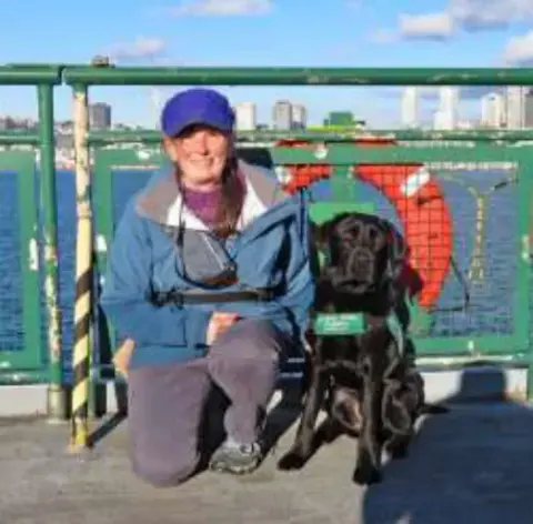 Deb & her guide dog, Julius
