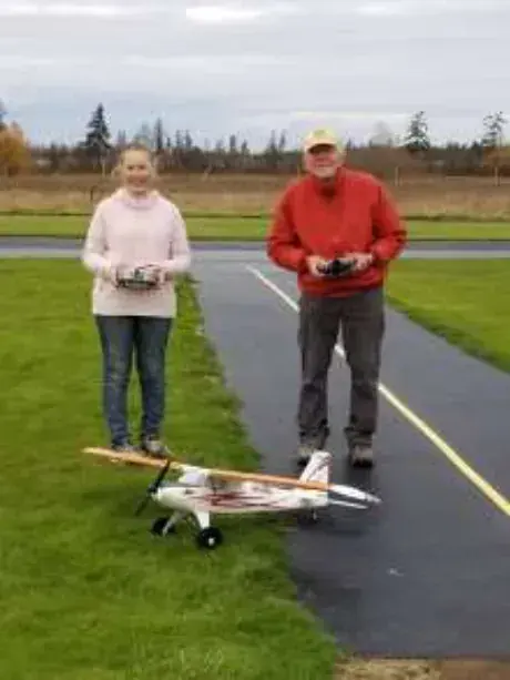 Genna and Al flying the RC