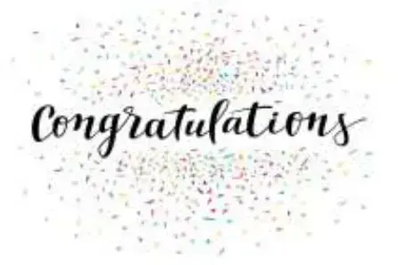 Congratulations lettering among colorful confetti