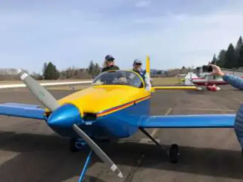 Ken and Skip Brown (RV-9) Bud Davies (C-150)