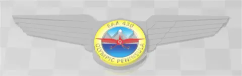 A 3D model of pilot wings with an EAA 430 emblem