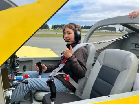 11yo Nathan on a YE flight