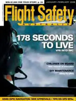 Cover of Flight Safety Australia with the headline 178 Seconds to Live