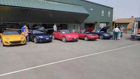 Miatas at the DPAD event