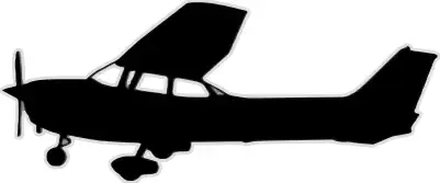 Silhouette of a high-wing single-engine airplane