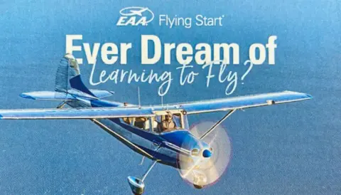 EAA Flying Start: Ever Dream of Learning to Fly? A white airplane in flight