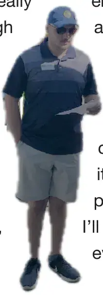 Young man in a gray polo shirt