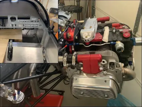 Engine installed in a homebuilt airplane project