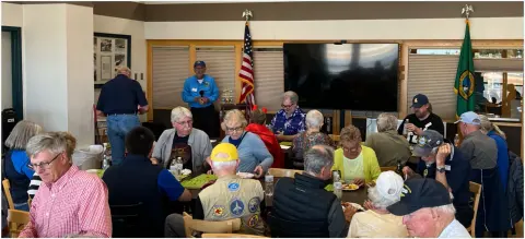 Members filling the room at the Chili Bingo fundraiser