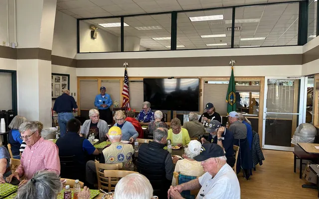 Members filling the room at the Chili Bingo fundraiser
