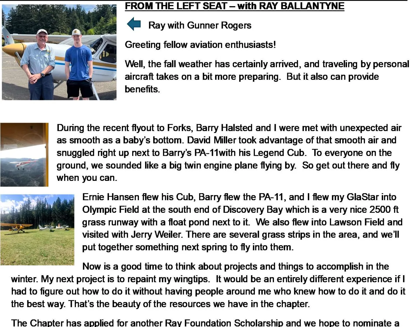 Photo from the November 2024 chapter newsletter, page 1